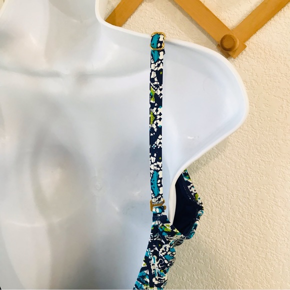 La Blanca Multicolor Geo Print One Piece Swimsuit Tummy Control Sz S - Picture 8 of 14